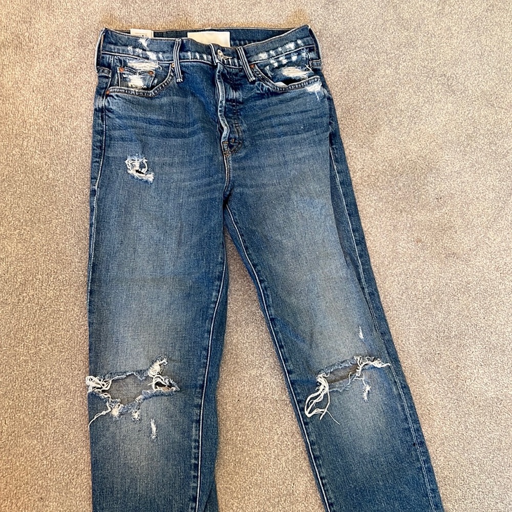 Mother denim straight leg jeans
